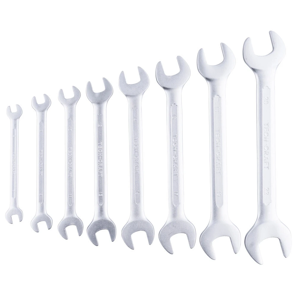 Doppel-Gabelschlüssel Set 8-teilig Aus CV-Stahl 4 Doppel-Gabelschlüssel Set 8-teilig Aus CV-Stahl – Bild 2