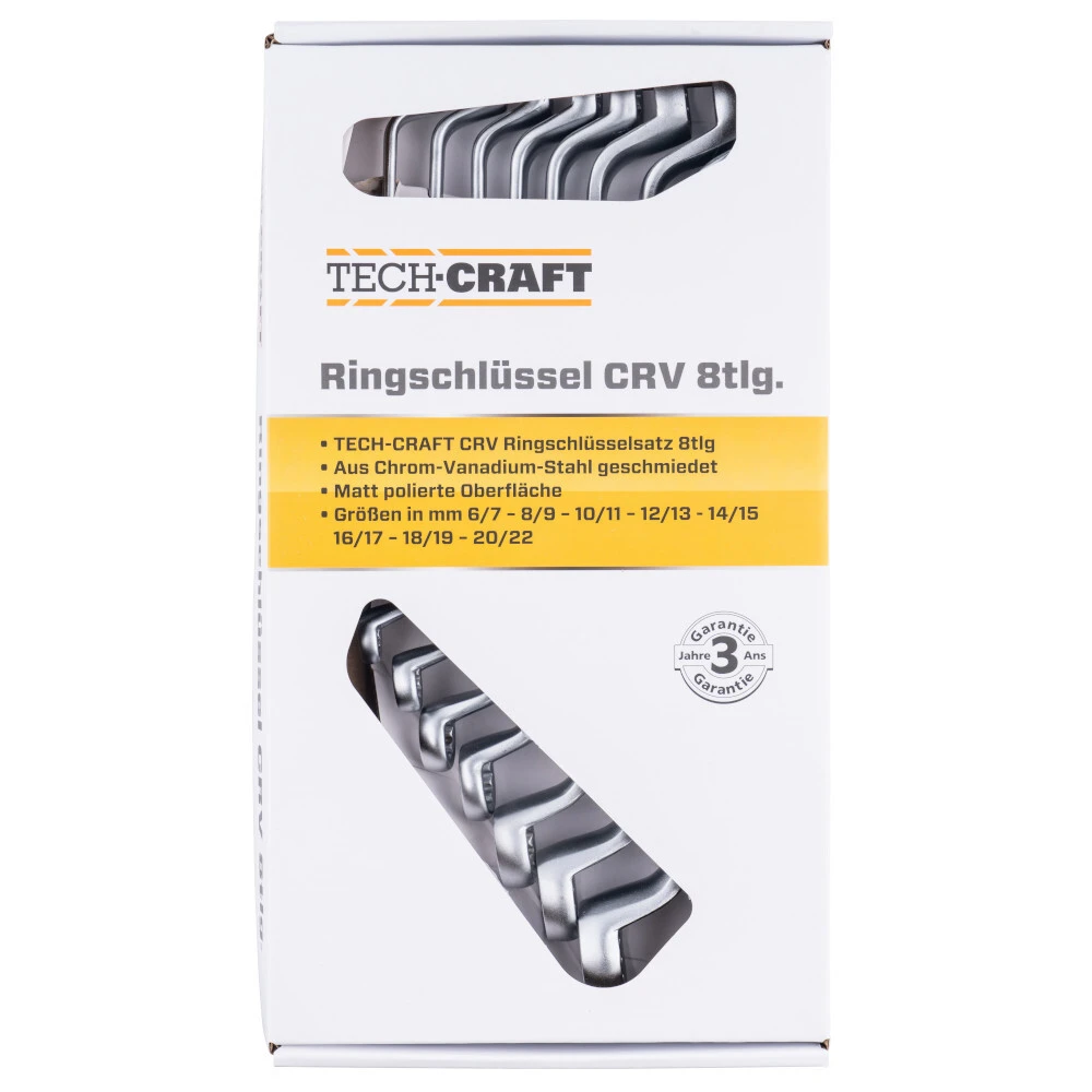 Doppel-Maulschlüssel Set 8-teilig Aus CrV-Stahl 3 Doppel-Maulschlüssel Set 8-teilig Aus CrV-Stahl