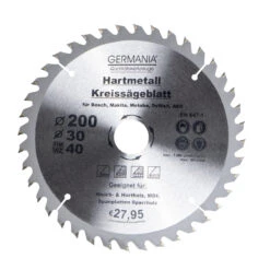 GERMANIA® HM Kreissägeblatt Ø 200mm, 40 Zähne Für Holz
