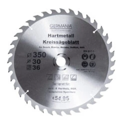 GERMANIA® HM Kreissägeblatt Ø 350mm, 36 Zähne Für Holz