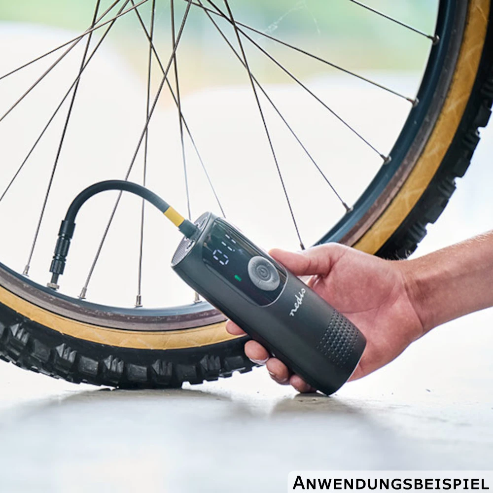 Nedis Luftkompressor Für Fahrrad, Auto, Motorrad - B-Ware 5 Nedis Luftkompressor Für Fahrrad, Auto, Motorrad - B-Ware – Bild 3