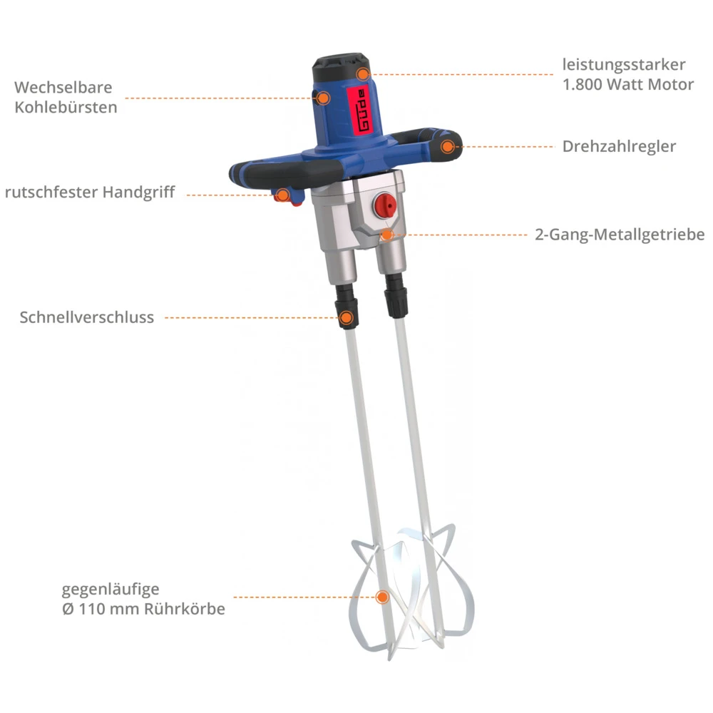 Güde® Rührwerk GRW 1811.1 TWIN 8 Güde® Rührwerk GRW 1811.1 TWIN – Bild 6