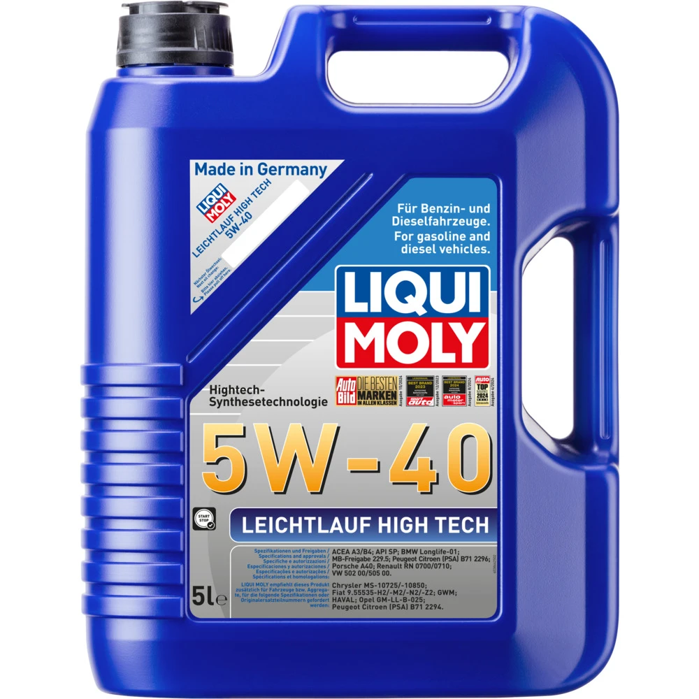 LIQUI MOLY 5 Liter Leichtlauf Motorenöl High Tech 5W-40 Für Otto- Und Dieselmotoren 3 LIQUI MOLY 5 Liter Leichtlauf Motorenöl High Tech 5W-40 Für Otto- Und Dieselmotoren