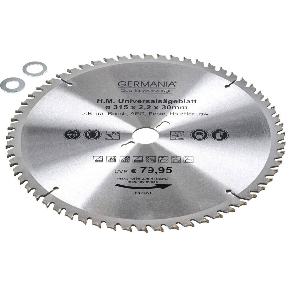 HM Multi-Sägeblatt 315x30mm 60 Zähne Universal 4 HM Multi-Sägeblatt 315x30mm 60 Zähne Universal – Bild 2