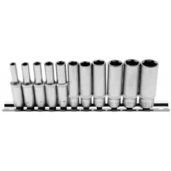 Steckschlüssel-Einsätze, Tief 4-13 Mm 1/4" 11-teilig