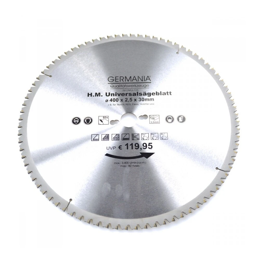 HM Multi-Sägeblatt 400x30mm 80 Zähne Universal 3 HM Multi-Sägeblatt 400x30mm 80 Zähne Universal