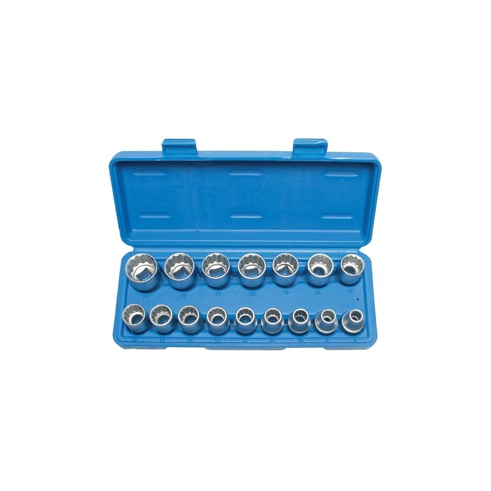 Steckschlüssel-Einsätze 1/2" 8-24mm 12-kant 16-teilig 3 Steckschlüssel-Einsätze 1/2" 8-24mm 12-kant 16-teilig