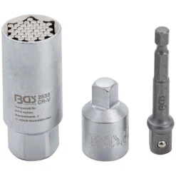 Multi-Einsatz Set 3-teilig Mit Steckschlüssel-Adapter Und Adapter