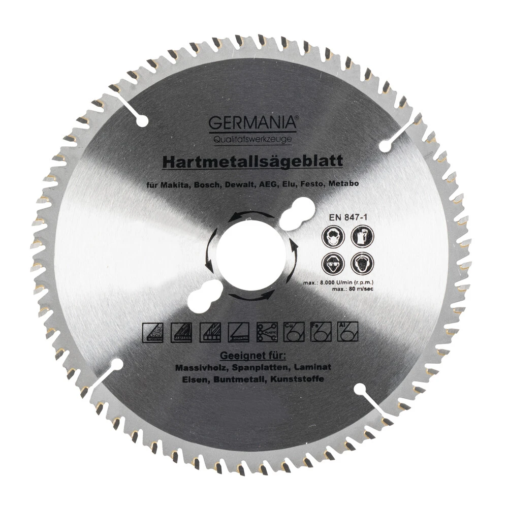 GERMANIA® HM Multifunktionssägeblatt Ø 210 Mm Mit 60 Zähnen 3 GERMANIA® HM Multifunktionssägeblatt Ø 210 Mm Mit 60 Zähnen